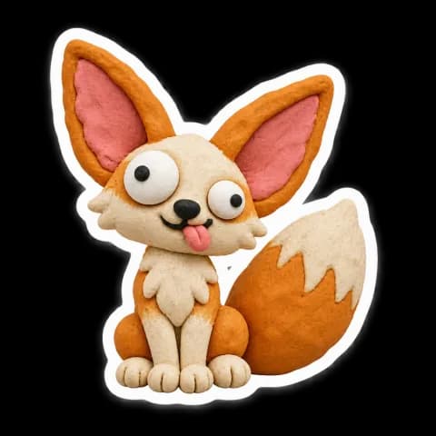 fennec fox sticker