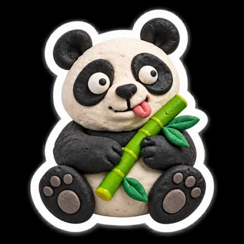 Giant panda sticker