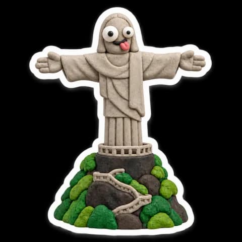 christ the redeemer sticker