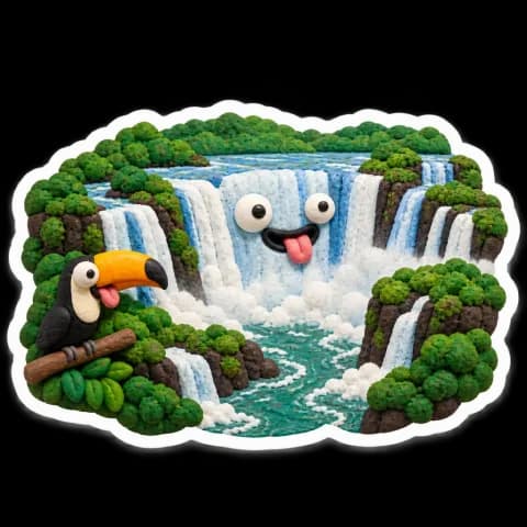 iguazu falls sticker